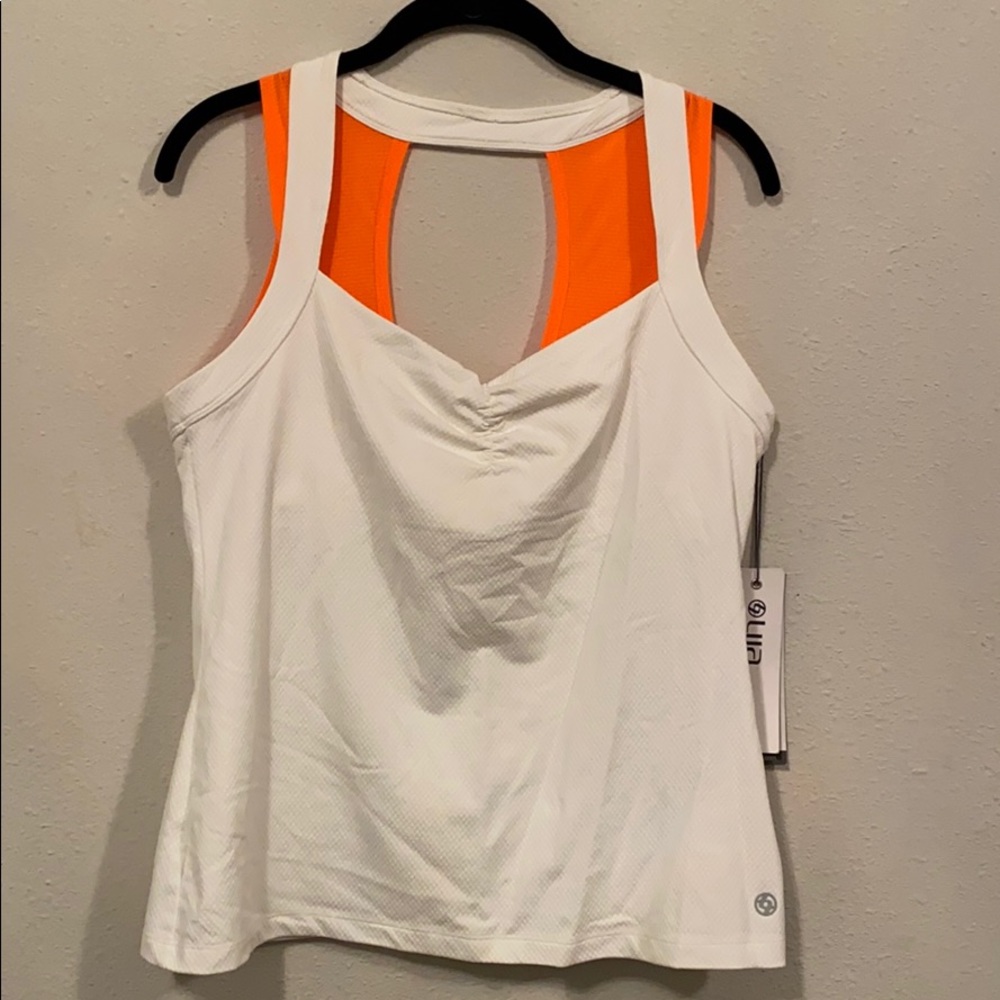 Lija Women’s White Athletic Tank Top